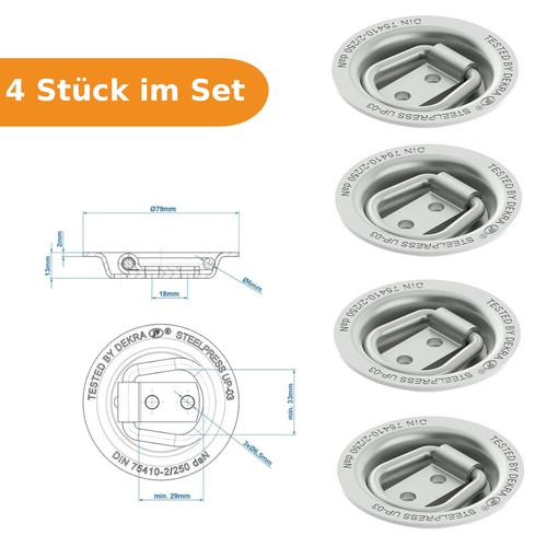 Stück spp zurrmulde rund ø - 4,