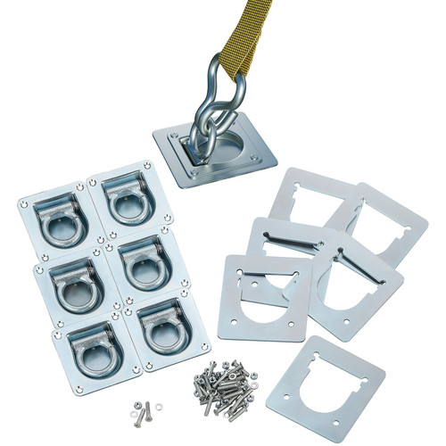 Zurrösen mit gegenplatten - 6x,