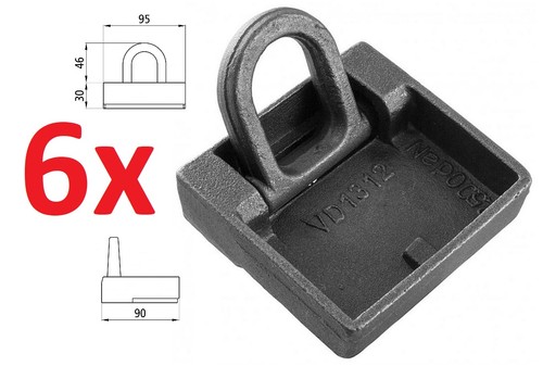 Zurrmulde mit ring - 6x,